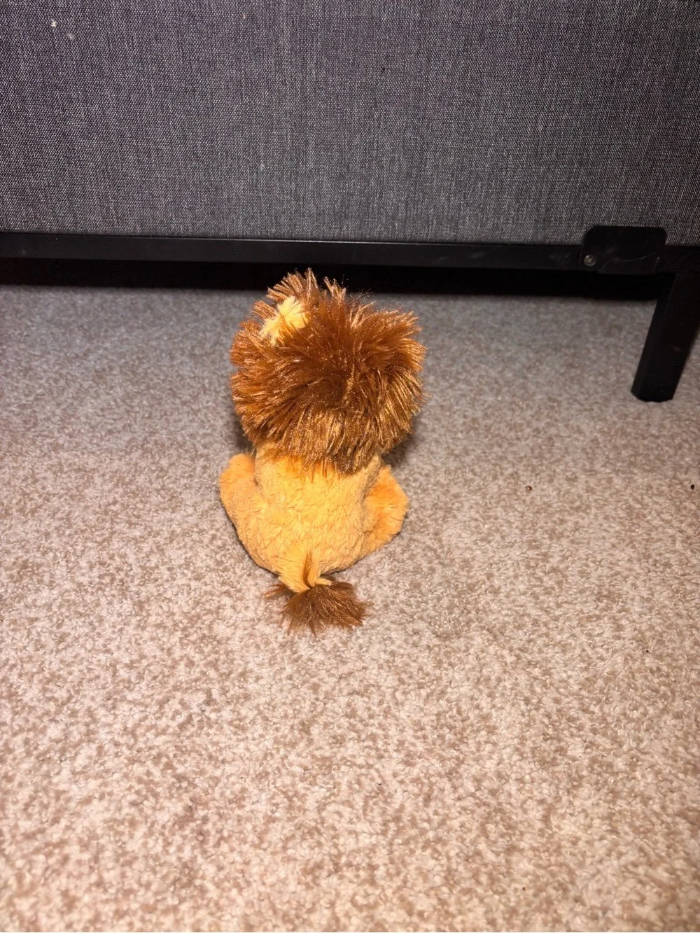 Plush Lion Small Pet Toy in Brown